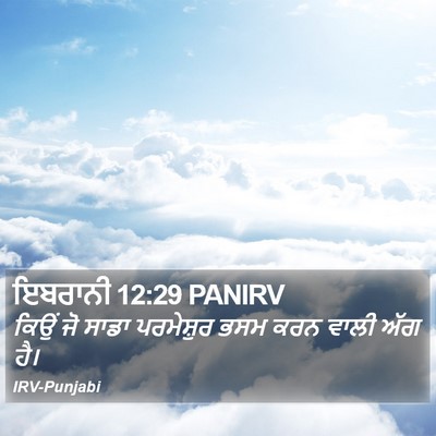 ਇਬਰਾਨੀ 12:29 PANIRV Bible Verse Image