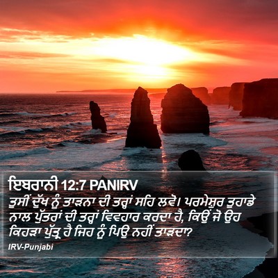 ਇਬਰਾਨੀ 12:7 PANIRV Bible Verse Image