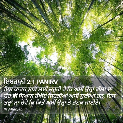 ਇਬਰਾਨੀ 2:1 PANIRV Bible Verse Image