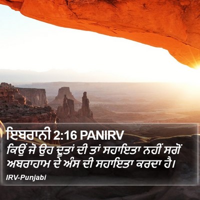 ਇਬਰਾਨੀ 2:16 PANIRV Bible Verse Image