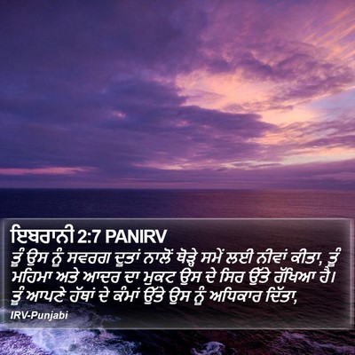 ਇਬਰਾਨੀ 2:7 PANIRV Bible Verse Image