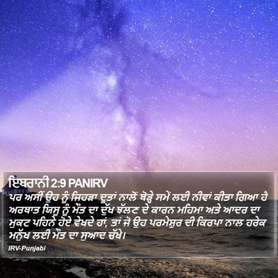 ਇਬਰਾਨੀ 2:9 PANIRV Bible Verse Image