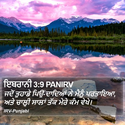 ਇਬਰਾਨੀ 3:9 PANIRV Bible Verse Image