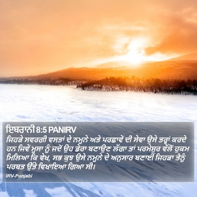 ਇਬਰਾਨੀ 8:5 PANIRV Bible Verse Image