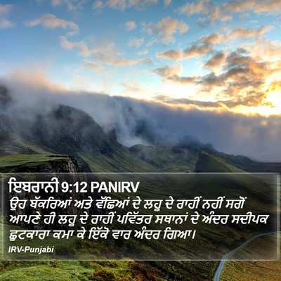 ਇਬਰਾਨੀ 9:12 PANIRV Bible Verse Image