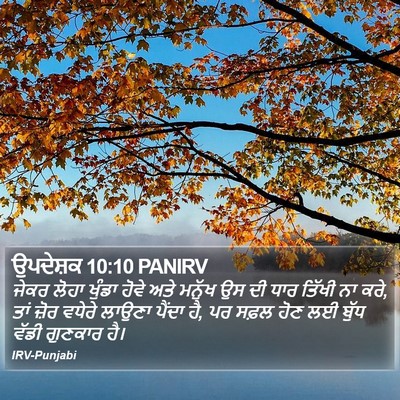 ਉਪਦੇਸ਼ਕ 10:10 PANIRV Bible Verse Image