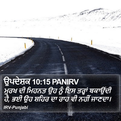 ਉਪਦੇਸ਼ਕ 10:15 PANIRV Bible Verse Image