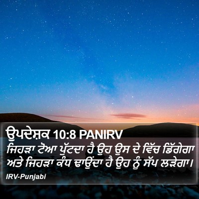 ਉਪਦੇਸ਼ਕ 10:8 PANIRV Bible Verse Image