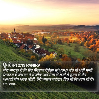 ਉਪਦੇਸ਼ਕ 2:19 PANIRV Bible Verse Image
