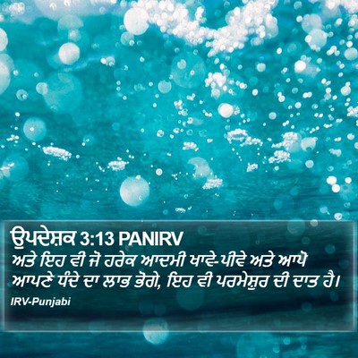 ਉਪਦੇਸ਼ਕ 3:13 PANIRV Bible Verse Image