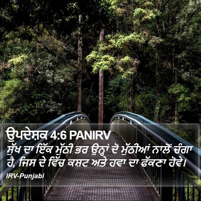 ਉਪਦੇਸ਼ਕ 4:6 PANIRV Bible Verse Image