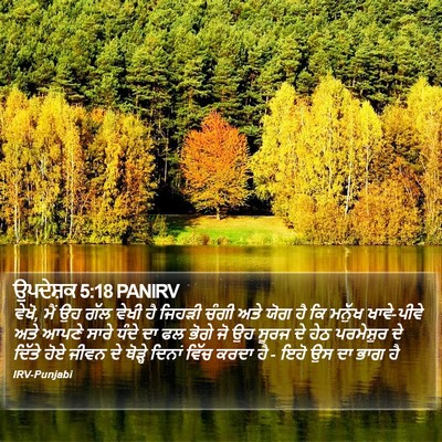 ਉਪਦੇਸ਼ਕ 5:18 PANIRV Bible Verse Image