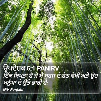 ਉਪਦੇਸ਼ਕ 6:1 PANIRV Bible Verse Image