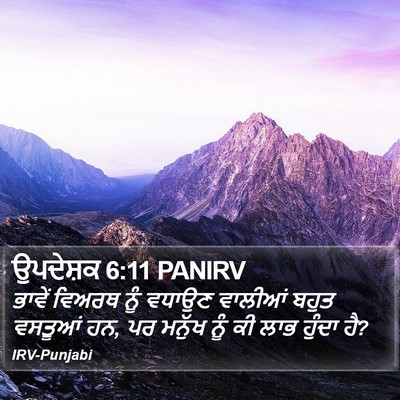 ਉਪਦੇਸ਼ਕ 6:11 PANIRV Bible Verse Image