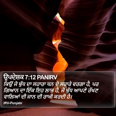 ਉਪਦੇਸ਼ਕ 7:12 PANIRV Bible Verse Image