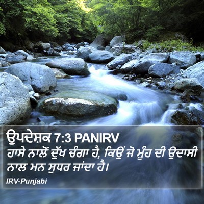 ਉਪਦੇਸ਼ਕ 7:3 PANIRV Bible Verse Image