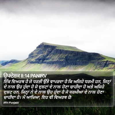 ਉਪਦੇਸ਼ਕ 8:14 PANIRV Bible Verse Image