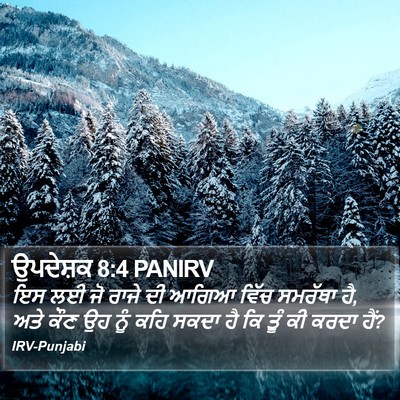 ਉਪਦੇਸ਼ਕ 8:4 PANIRV Bible Verse Image