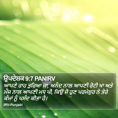 ਉਪਦੇਸ਼ਕ 9:7 PANIRV Bible Verse Image
