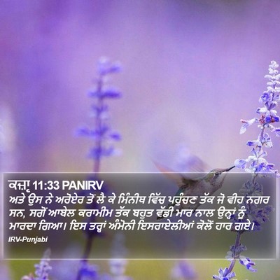 ਕਜ਼ਾૃ 11:33 PANIRV Bible Verse Image