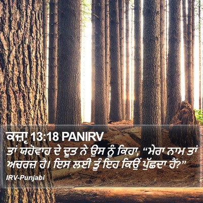 ਕਜ਼ਾૃ 13:18 PANIRV Bible Verse Image