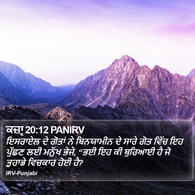 ਕਜ਼ਾૃ 20:12 PANIRV Bible Verse Image