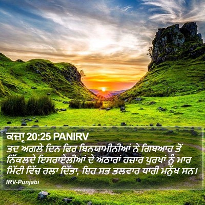 ਕਜ਼ਾૃ 20:25 PANIRV Bible Verse Image