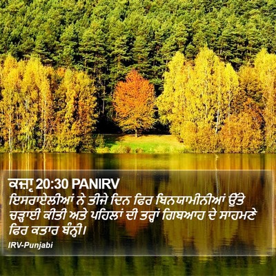 ਕਜ਼ਾૃ 20:30 PANIRV Bible Verse Image