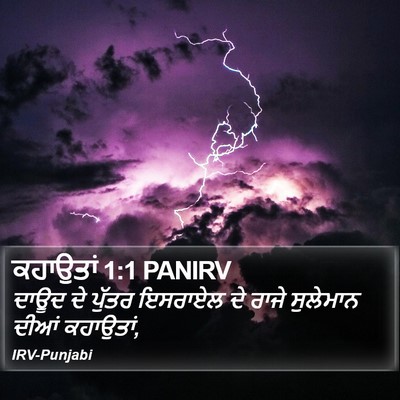 ਕਹਾਉਤਾਂ 1:1 PANIRV Bible Verse Image
