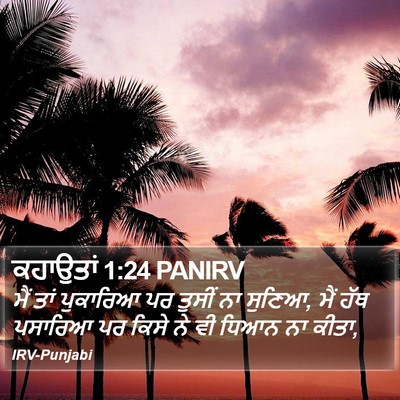 ਕਹਾਉਤਾਂ 1:24 PANIRV Bible Verse Image