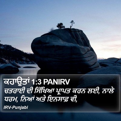 ਕਹਾਉਤਾਂ 1:3 PANIRV Bible Verse Image