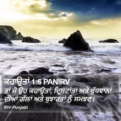 ਕਹਾਉਤਾਂ 1:6 PANIRV Bible Verse Image