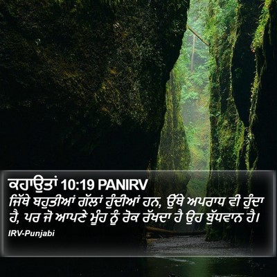 ਕਹਾਉਤਾਂ 10:19 PANIRV Bible Verse Image