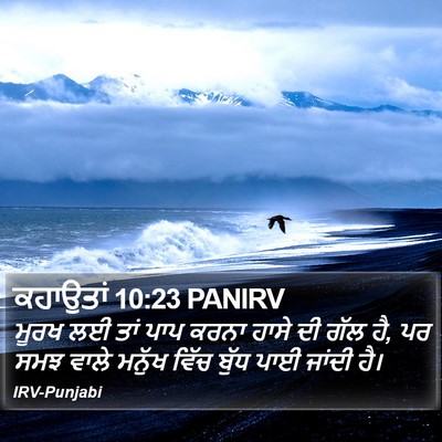 ਕਹਾਉਤਾਂ 10:23 PANIRV Bible Verse Image