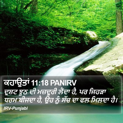 ਕਹਾਉਤਾਂ 11:18 PANIRV Bible Verse Image