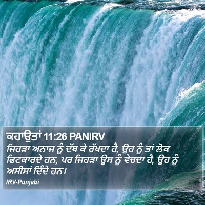 ਕਹਾਉਤਾਂ 11:26 PANIRV Bible Verse Image