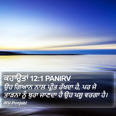 ਕਹਾਉਤਾਂ 12:1 PANIRV Bible Verse Image