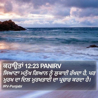 ਕਹਾਉਤਾਂ 12:23 PANIRV Bible Verse Image