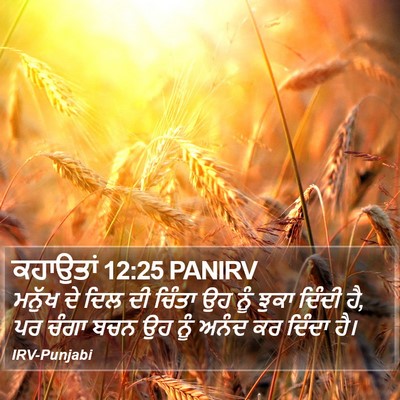 ਕਹਾਉਤਾਂ 12:25 PANIRV Bible Verse Image