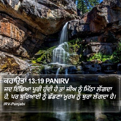 ਕਹਾਉਤਾਂ 13:19 PANIRV Bible Verse Image