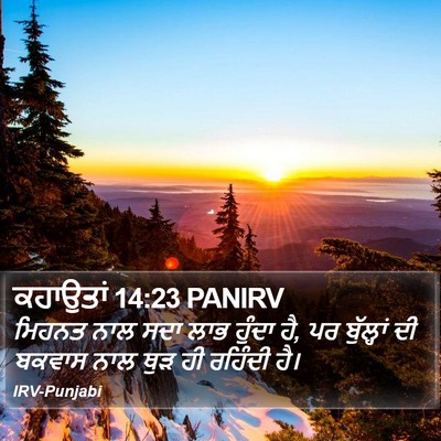 ਕਹਾਉਤਾਂ 14:23 PANIRV Bible Verse Image