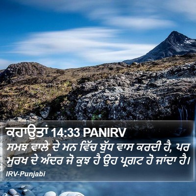 ਕਹਾਉਤਾਂ 14:33 PANIRV Bible Verse Image