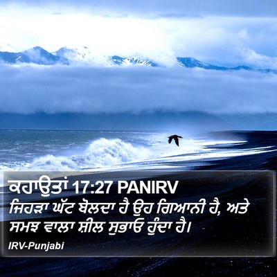 ਕਹਾਉਤਾਂ 17:27 PANIRV Bible Verse Image