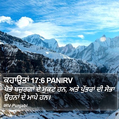ਕਹਾਉਤਾਂ 17:6 PANIRV Bible Verse Image