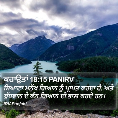 ਕਹਾਉਤਾਂ 18:15 PANIRV Bible Verse Image