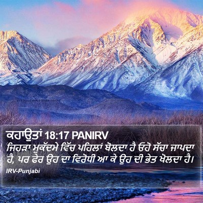 ਕਹਾਉਤਾਂ 18:17 PANIRV Bible Verse Image