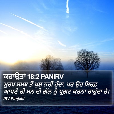 ਕਹਾਉਤਾਂ 18:2 PANIRV Bible Verse Image