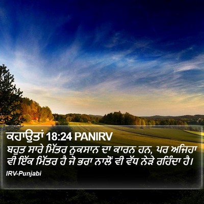 ਕਹਾਉਤਾਂ 18:24 PANIRV Bible Verse Image