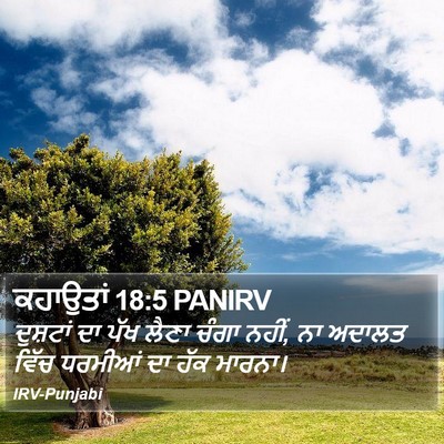 ਕਹਾਉਤਾਂ 18:5 PANIRV Bible Verse Image