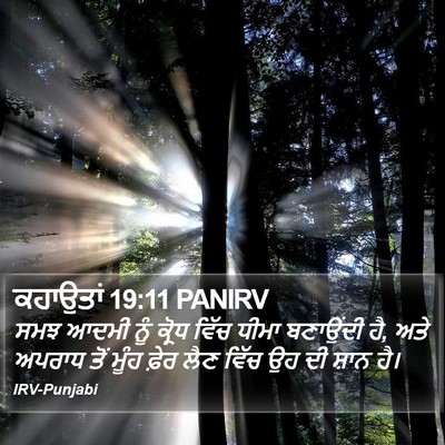 ਕਹਾਉਤਾਂ 19:11 PANIRV Bible Verse Image
